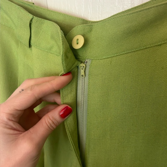 Vintage Simon Chang linen-style high waisted trousers - Picture 3 of 6